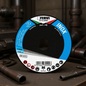 Disque de découpe et de meulage Fervi 115x1x22,23 mm Inox Acier inoxydable Type 41 Fabriqué en Italie - Product Image 3
