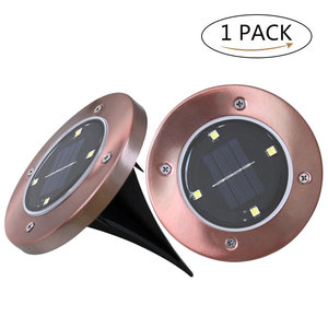 <b>Solar</b> Garden Light 4LED Copper Embedded Ground Lamp Water Resistant Outdoor Patio Lawn <b>Lighting</b> - Product Image 5