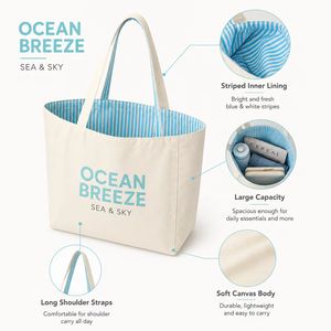 Sac fourre-tout en toile naturelle de qualité supérieure, logo de marque personnalisé, réutilisable, pliable, sac cadeau pour spa, sac de shopping de haute qualité - Product Image 5