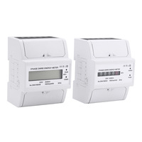 Compteur d'énergie électrique monophasé 4P pour rail DIN, type mini, affichage LCD, classe 1, 20(60)A, pour l'exportation et le commerce transfrontalier