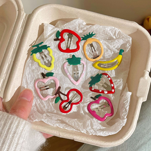 2026 Hot Selling Popular Niche Design Cute <b>Sweet</b> Fruit Series Hairpin Cartoon Style Girl's Hairpins Fashion Jewelry Wholesale - Product Image 1
