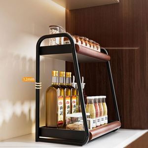 Multifunctional Double Tier Stainless Steel Eco-Friendly Modern Standing <b>Kitchen</b> Spice <b>Storage</b> Rack - Product Image 3