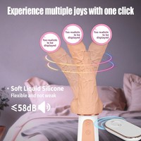 Dildo vibrant rotatif chauffant à 9 modes avec télécommande, simulation d'artillerie réaliste, 12 pouces, en silicone liquide