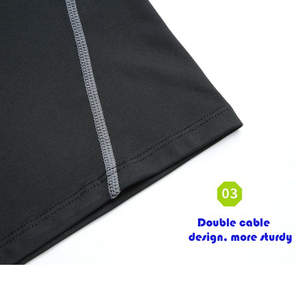 Camiseta de Compresión Personalizada de Punto, Secado Rápido, Transpirable, Ropa Deportiva para Gimnasio, Ejercicio, Fitness, Corte Regular, Diseño Liso - Product Image 5