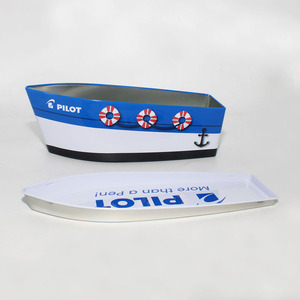 Caja de Almacenamiento de Hojalata con Temática Marina Azul y Blanca, con Tapa de Rosca y Diseño Serigrafiado, para Dulces, Bocadillos y Artículos Pequeños - Product Image 4