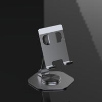 Support de téléphone en alliage d'aluminium rotatif à 360 degrés Support de tablette pliable et portable pour Ipad Smartphone support
