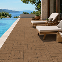 Dalles de terrasse en WPC modernes 300*300 à installation facile, effet bois 3D, pour terrasse extérieure