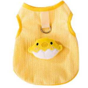 Cute 3D Chick Leash Vest Yellow Polyester Summer Pet <b>Clothes</b> For Teddy Dogs And <b>Cats</b> - Product Image 5
