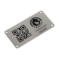 Plaque d'instructions pour machine industrielle, plaque signalétique personnalisée en acier inoxydable imprimée avec texte d'avertissement et trous de fixation