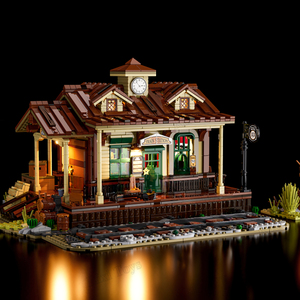 F9039 MOC Série Street View Modèle <span class=keywords><strong>Gare</strong></span> Ferroviaire Occidentale pour Enfants Jouets Éducatifs DIY <span class=keywords><strong>de</strong></span> Noël Cadeau Ensembles <span class=keywords><strong>de</strong></span> Blocs <span class=keywords><strong>de</strong></span> Construction - Product Image 3