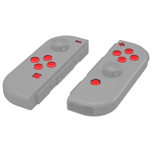 EXtremeRate Kits de boutons de remplacement rouges et transparents pour manettes Nintendo Switch et Nintendo Switch OLED - Product Image 6