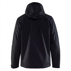 Veste d'hiver imperméable à capuche pour homme, style sportif, extérieur en polyester enduit PU, coupe classique avec fermeture éclair - Product Image 2