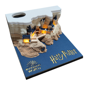 Post-it créatif 2026 avec éclairage LED, modèle <span class=keywords><strong>Château</strong></span> de Poudlard style Harry Potter, bloc de construction 3D - Product Image 2