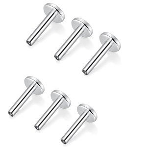 G23 Titanium Internal Thread <b>Bar</b> 10mm 8mm 6mm Flat Bottom Earring Tongue Stud <b>Lip</b> Stud Unisex DIY Jewelry Accessory - Product Image 2