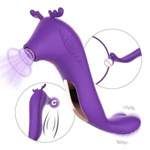 Mini vibromasseur clitoridien EsNI Rose Rouge Vert Foncé en Gel de Silice Rechargeable par USB avec Commande par Bouton Jouet Adulte pour Teasing - Product Image 6