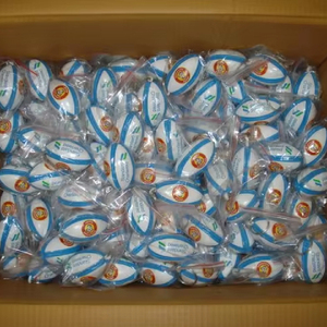 ชุดตะขอเกี่ยวพวงกุญแจลูกบอลรักบี้แบบ2024ชุดยางทนทานสำหรับกุญแจและกระเป๋า - Product Image 1