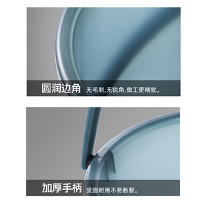 Translucent Grey Water <b>Bucket</b> 23L Large Capacity <b>With</b> <b>Lid</b> Portable For Bathroom Toilet Student Dormitory Use - Product Image 4