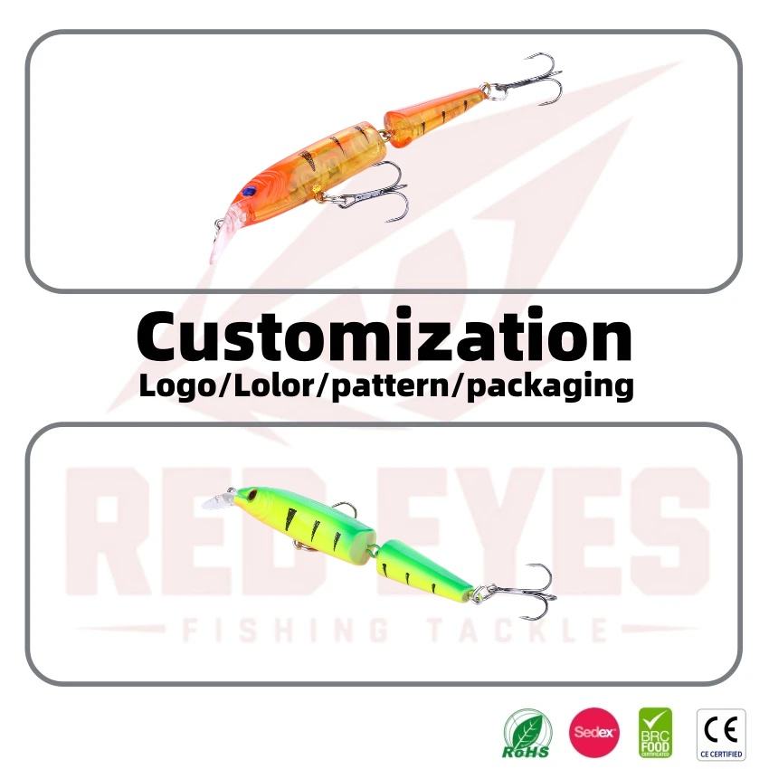 Red Eyes Multi Joint Bionic Fish Lure 5 Colors Hard Bait Diving Lip ...
