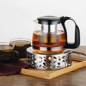 <span class=keywords><strong>Calentador</strong></span> <span class=keywords><strong>de</strong></span> Té y Café Portátil <span class=keywords><strong>de</strong></span> Acero Inoxidable con Base <span class=keywords><strong>de</strong></span> Vidrio y Candelabro, Color Plateado, para Oficina y Hogar - Product Image 2