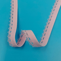Bande élastique en nylon à bord picoté pour sous-vêtements textiles, ceinture en dentelle picotée pour vêtements et confection DIY
