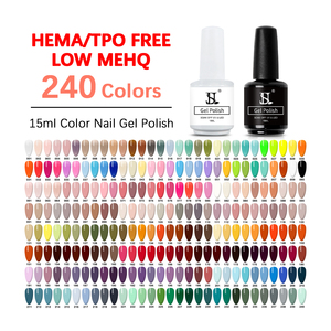 Venta al por Mayor HS Colección de Geles de Alto Pigmento 240 Colores a Granel Larga Duración 15ml Esmaltes de Uñas en Gel UV LED sin MEHQ, TPO ni HEMA - Product Image 1
