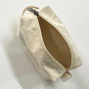 Bolsa de Maquiagem Personalizável Ecológica de Lona Reciclada Reutilizável Organizador de Produtos de Higiene com Zíper e Alça - Product Image 5