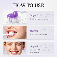 Dentifrice blanchissant 100g, dentifrice violet, haleine fraîche, nettoyage en profondeur, élimination des taches, soins bucco-dentaires, fabrication en marque blanche