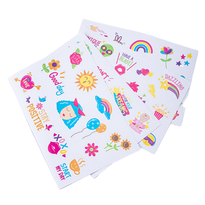 Promosyon özel kullanımlık kendinden yapışkanlı su geçirmez vinil karikatür gökkuşağı dekoratif öpücük kesim açık Logo çıkartmaları - Product Image 3