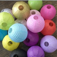 Lanternes en papier rondes de l'usine Huaien, abat-jour, décorations de mariage et de fêtes, kit de bricolage LED pour enfants