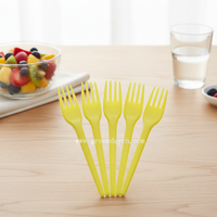 Greenday PLA voedselveilige wegwerpvorken, hittebestendig voor feestgebruik, taart, dessert, fruit, ODM 6 inch/6,5 inch, biologisch afbreekbaar.