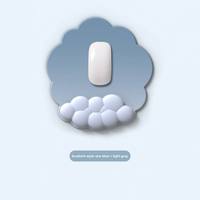 Support de poignet en silicone à mémoire de forme Gradual Cloud pour clavier, idéal pour le bureau, vente en gros.