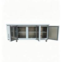 Réfrigérateur-congélateur professionnel à 3 portes en acier inoxydable, table de préparation alimentaire pour cuisine, refroidisseur-congélateur