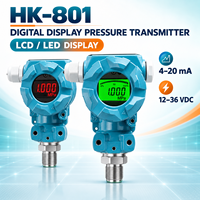 Transmetteur de Pression HK-801 4-20mA avec Affichage LED LCD IP65, Capteur Industriel OEM ODM pour la Surveillance des Liquides, Huiles Hydrauliques et Gaz