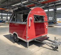 Camion de restauration mobile en acier inoxydable au design tendance, cuisine complète, résistant à la rouille, montage facile, personnalisable pour l'extérieur