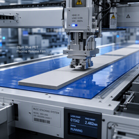Film de protection en PET fluoré bleu personnalisé Tensfilm 25-188µm pour FPC, batteries EV et joints en silicone