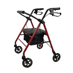 軽量折りたたみ式高齢者ウォーカーシート付きポータブルモビリティエイド収納バスケット付き高齢者ショッピング & ウォーキング - Product Image 2