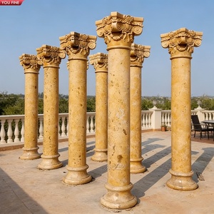 Colonne a spirale scanalate in marmo bianco intagliate a mano YOUFINE, capitello corinzio, <span class=keywords><strong>pilastri</strong></span> in stile romano <span class=keywords><strong>per</strong></span> decorazione di ville e hotel - Product Image 4