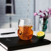 Accessoires pour boissons très demandés, sans BPA, fabriqués à la main, transparents, modernes, uniques, verres à vin en verre borosilicate de haute qualité pour les boissons