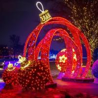 Lampe LED personnalisée en forme d'arche à motif de cœur IP65 pour les expositions romantiques de jardin pour les mariages et les expositions publiques extérieures