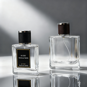 Botella de Perfume de Vidrio Personalizada con Pulverizador, Botella de Perfume Vacía Cuadrada Transparente de Lujo de 50 ml y 100 ml - Product Image 3