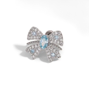 Thời trang ánh sáng sang trọng không gỉ Zircon bướm thép mát xương tai đinh tán và đinh tán Tai - Product Image 2