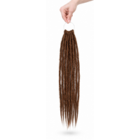 Extensions de cheveux fines à tresses simples, queue de cheval synthétique brune pour femmes africaines, accessoires de tresses dreadlocks