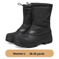 Bottes d'hiver chaudes et imperméables unisexes toutes tailles, respirantes, avec tige Oxford, doublure polaire, anti-salissures, antidérapantes, type bottes de canard, chaussures de neige