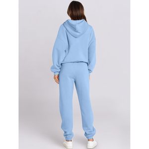 Ensemble de survêtement 2 pièces pour femme FOXA, sweat-shirt oversize et pantalon de survêtement, style Y2K, décontracté, pour l'automne - Product Image 3