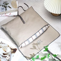 Sac Pochette Cache-Poussière Personnalisé Imprimé Logo Coton Sergé Gris pour Cheveux, Perruques, Sacs à Main, Vêtements et Sous-Vêtements