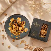 Boîtes à desserts de luxe personnalisées pour gâteaux de lune et baklavas, emballage en papier pour cadeaux, boîte à pâtisserie avec fenêtre