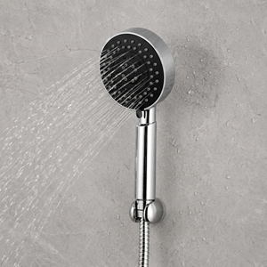 Ensemble <span class=keywords><strong>de</strong></span> <span class=keywords><strong>douche</strong></span> à main en laiton avec filtre à eau, haute pression, fixation murale, finition chromée, support <span class=keywords><strong>de</strong></span> tuyau, installation facile - Product Image 1