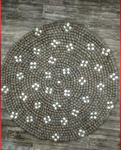 Alfombra rectangular de fieltro de lana anudada a mano hecha a mano con diseño tibetano Color personalizado - Product Image 4