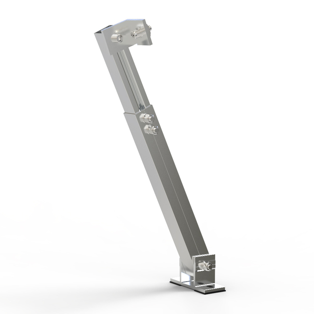 Aluminum Solar Panel Mount Bracket Easy Install Front & Rear Leg Adjustability for Flat Roof for Metal Site Framed PV Modules