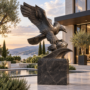 Escultura de <span class=keywords><strong>Águila</strong></span> de Bronce, Fundición por Cera Perdida, Estatua de Pájaro en Vuelo Personalizada <span class=keywords><strong>para</strong></span> Resort, Jardín, Entrada de Hotel, Plaza de Arte Público - Product Image 1